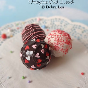 FAUX Truffle Fake Cake Pop Set MIXED Valentine's Day Props