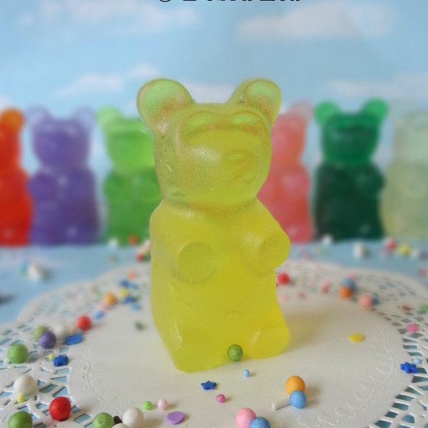 GIANT 4.5 INCH Fake Gummy Bear Candy YELLOW Paperweight Gift Centerpiece