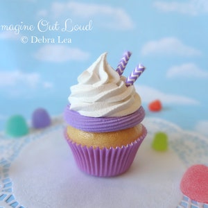 Fake Cupcake Handmade Faux Purple Grape Realistic Food Prop