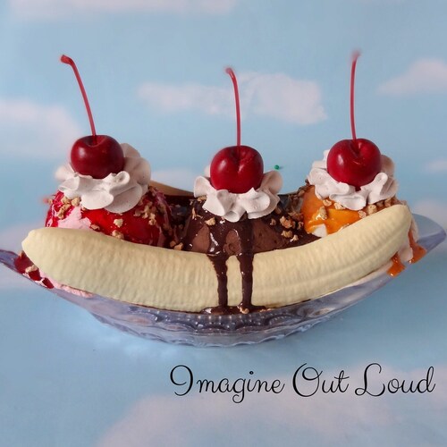 Fake Banana Split Fake Ice Cream Summer Picnic Decor Fake Etsy