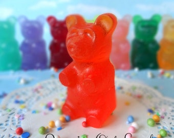 GIANT 4.5 INCH Gummy Bear Candy ORANGE Paperweight Gift Centerpiece