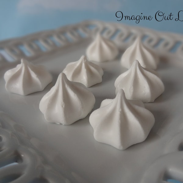 Fake Meringue Kisses Set White Faux Food Prop Photo Kitchen Decor Display