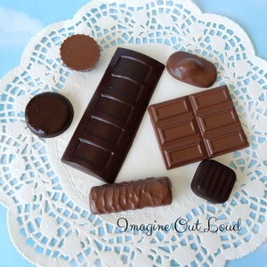 Fake Candy Dark en Milk Chocolate Bars en Pieces ALLEEN Halloween Valentine's Display Food Prop Decor Set B