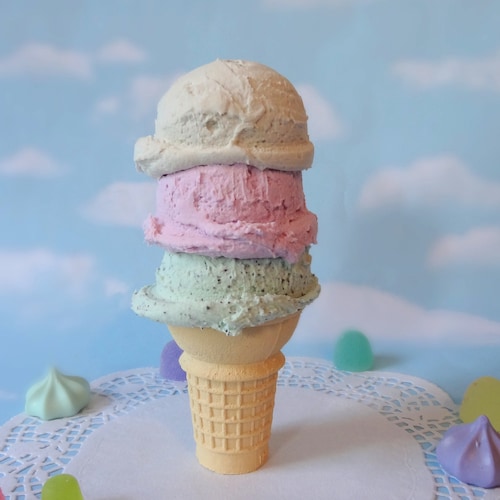 Fake Ice Cream Scoop Realistic Ice Cream Prop Tier Tray Etsy