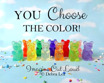 ONE LARGE 2.75 INCH Fake Gummy Bear Candy - Color Choice