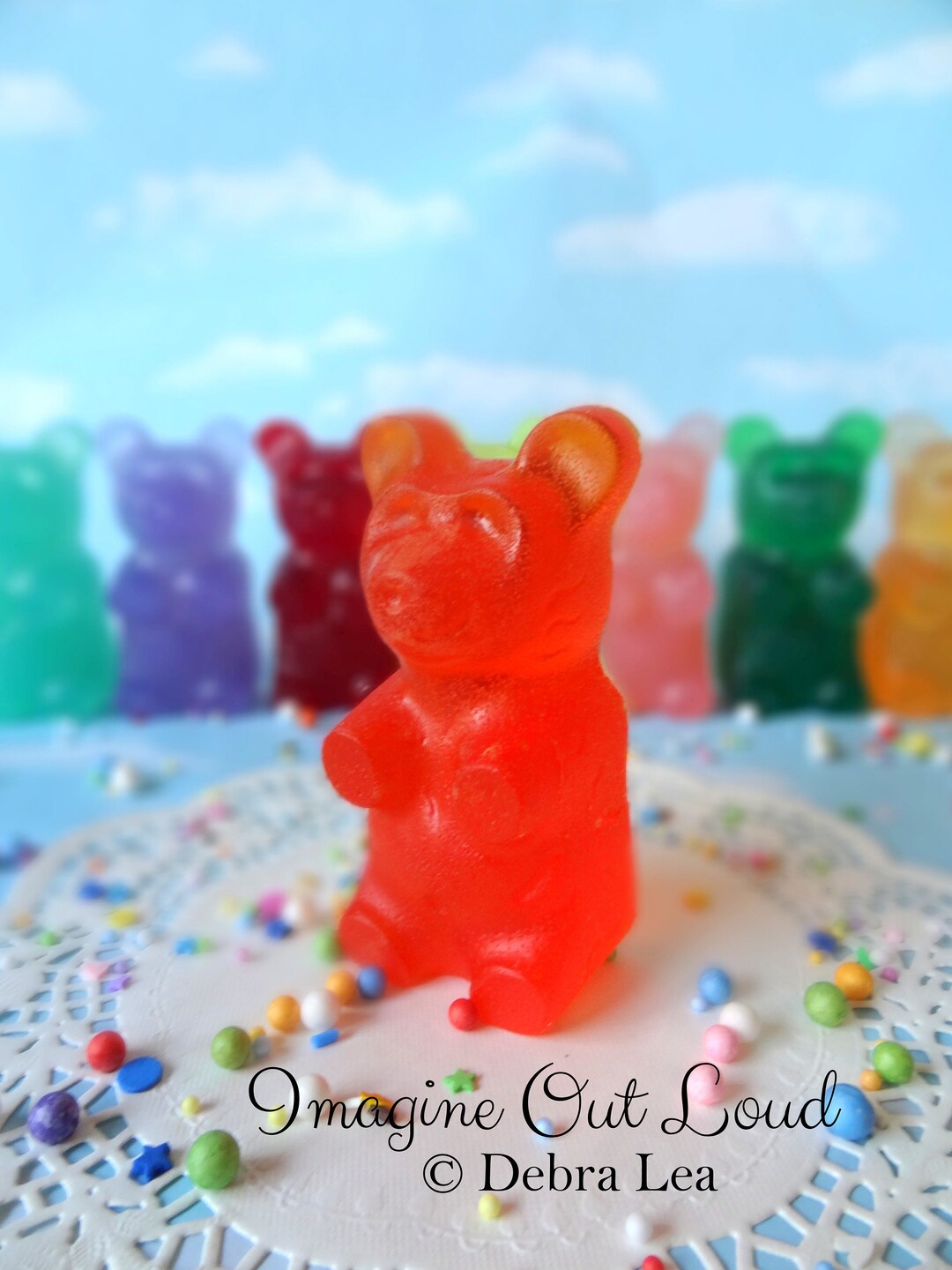 GIANT 4.5 INCH Gummy Bear Candy ORANGE Paperweight Gift Centerpiece - Etsy