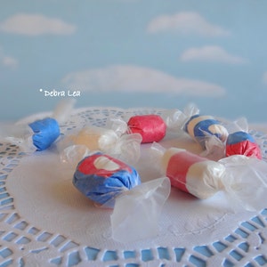 Fake Candy Faux Candies Patriotic Salt Water Taffy Bowl Fillers Display Food Prop Decor image 3