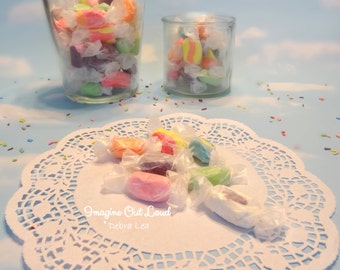 Fake Candy Faux Candies Pastel Salt Water Taffy Wrapped Kitchen Easter Bowl Fillers Display Food Prop Decor Party Wedding Favor