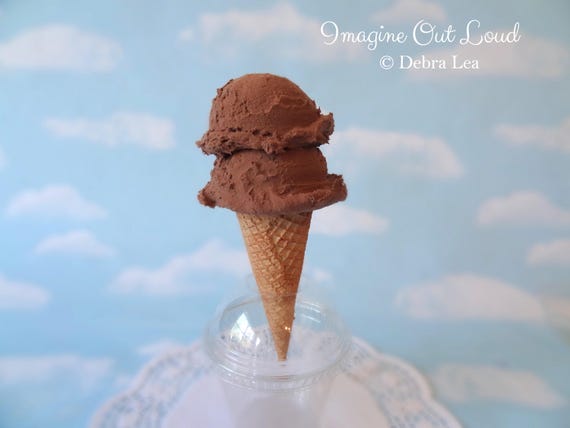 Fake Chocolate Ice Cream Scoop