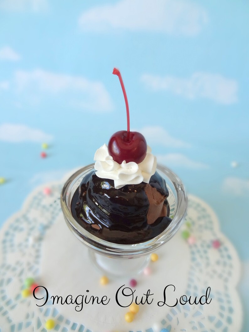 Fake Ice Cream Sundae Large Hot Fudge Chocolate Lover's Faux Food Prop ...