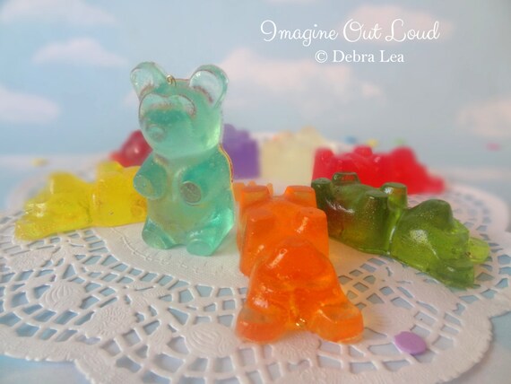 LARGE Set of SIX Fake Gummy Bear Candy Faux - Etsy