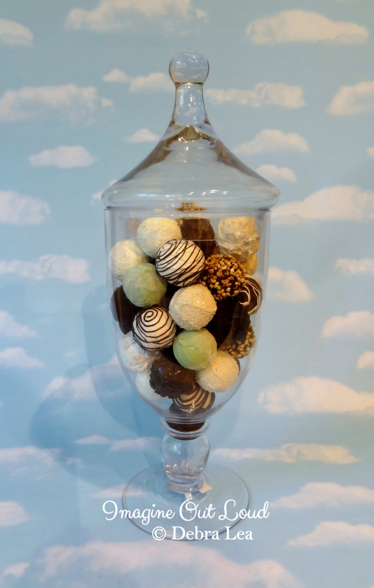 FAUX Truffle Fake Cake Pop Set Green Tea Powder Pistachio Props - Etsy