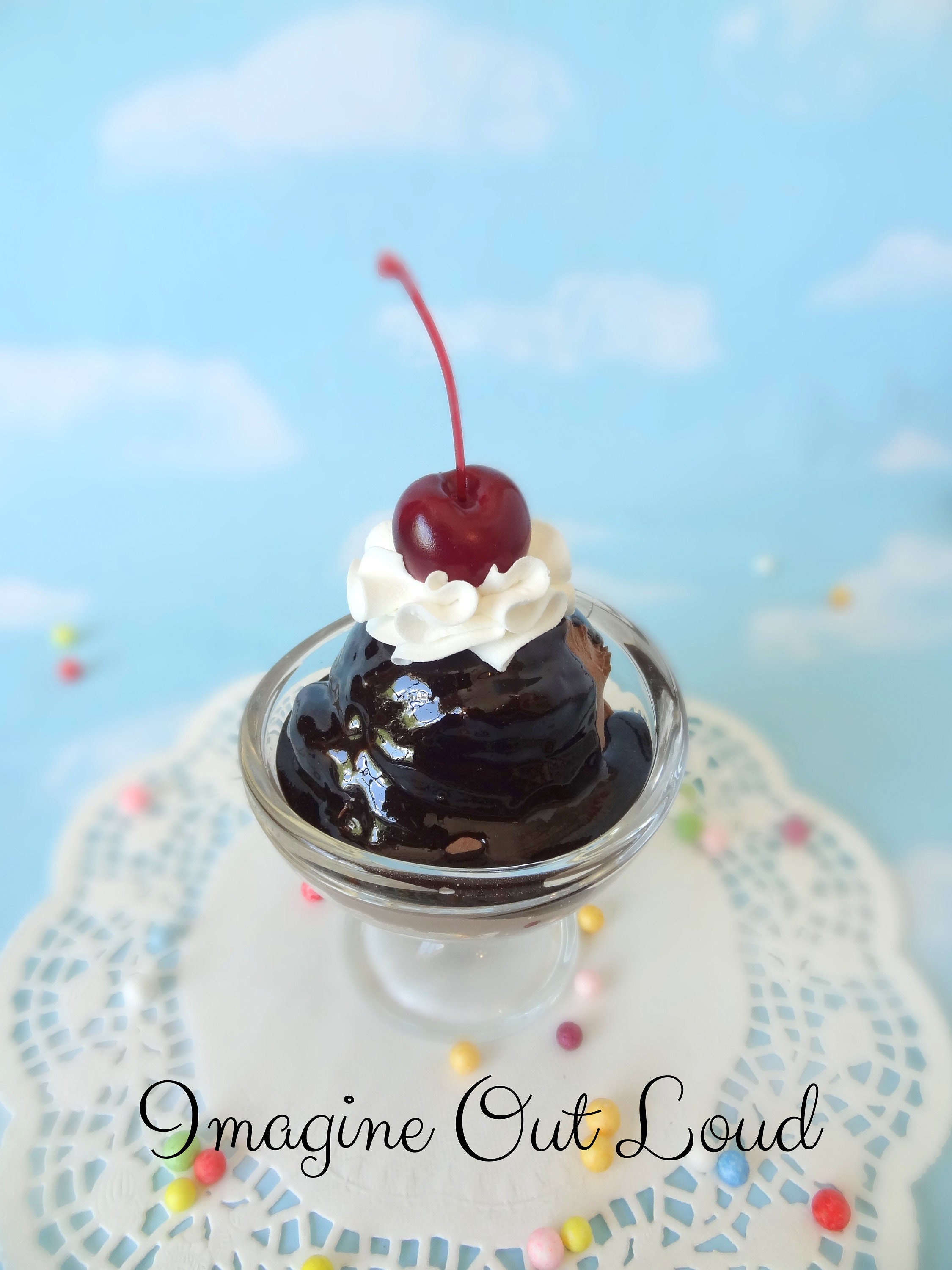 Fake Ice Cream Sundae Large Hot Fudge Chocolate Lover's Faux Food Prop ...