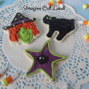 Fake Sugar Cookie Halloween Set of 3 Handmade Faux Cookies image 2