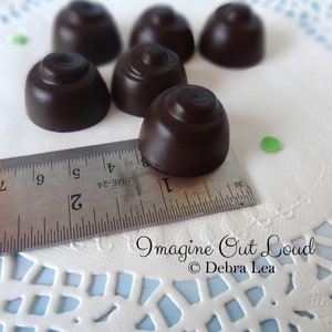 Fake Candy DARK Chocolate Cherry Cordials Bon Bons Truffles Six Halloween Valentine's Display Food Prop Decor image 6