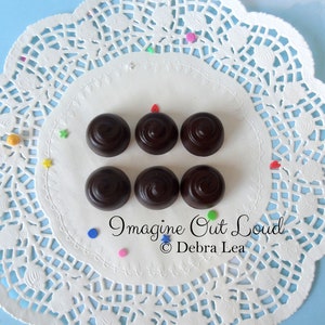 Fake Candy DARK Chocolate Cherry Cordials Bon Bons Truffles Six Halloween Valentine's Display Food Prop Decor image 5