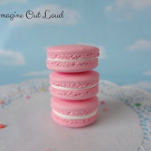 Fake Macarons 2 Set Faux Macaron Pink Artificial Food - Etsy