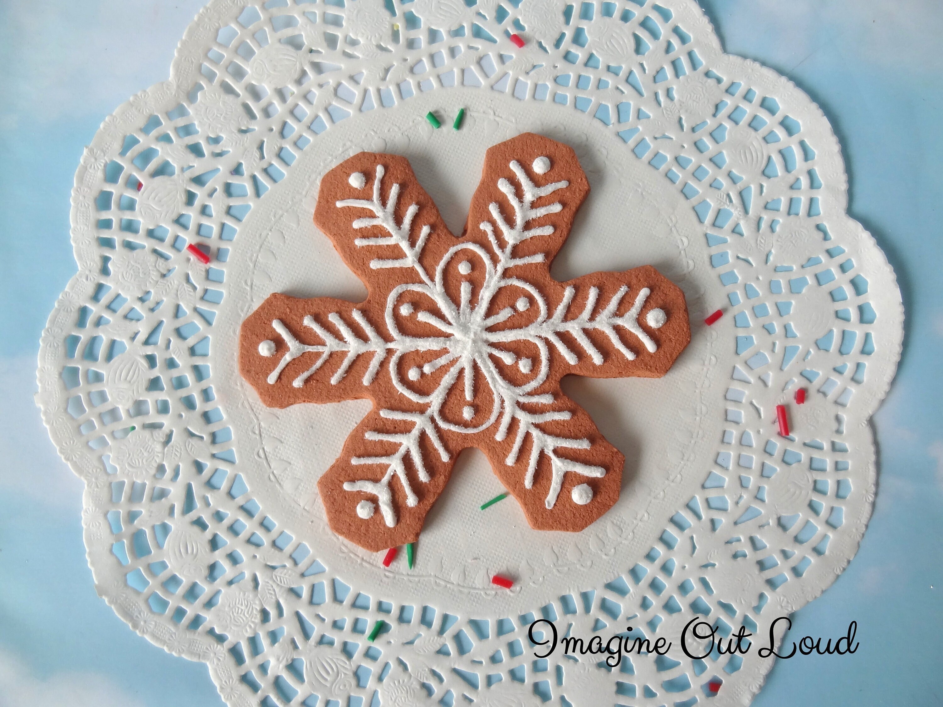 FAKE COOKIE Grote faux Iced sugar Christmas Snowflake Ornament Peperkoek -  Etsy België, image size:3000x2250
