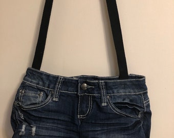 Recycled Blue Jean Cross Body Bag