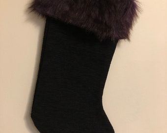 Faux Fur Christmas Stocking