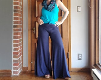 Chic Palazzo Pants made in Luxurious Bamboo Jersey - Custom made by Shanna Britta