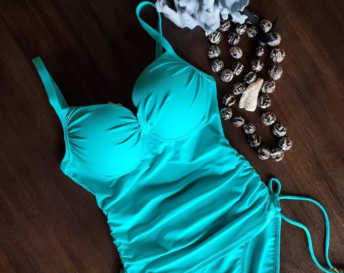 Featured listing image: The ULTIMATE Custom Tankini Swimsuit with Molded Underwire Bra, Luxury Designer Swimwear - Custom made by Shanna Britta
