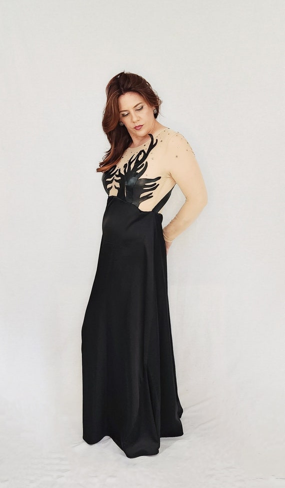 black whimsical dress LULUS Black Romantic Lace Dress Midi Sleeveles Halter Tiered Whimsical