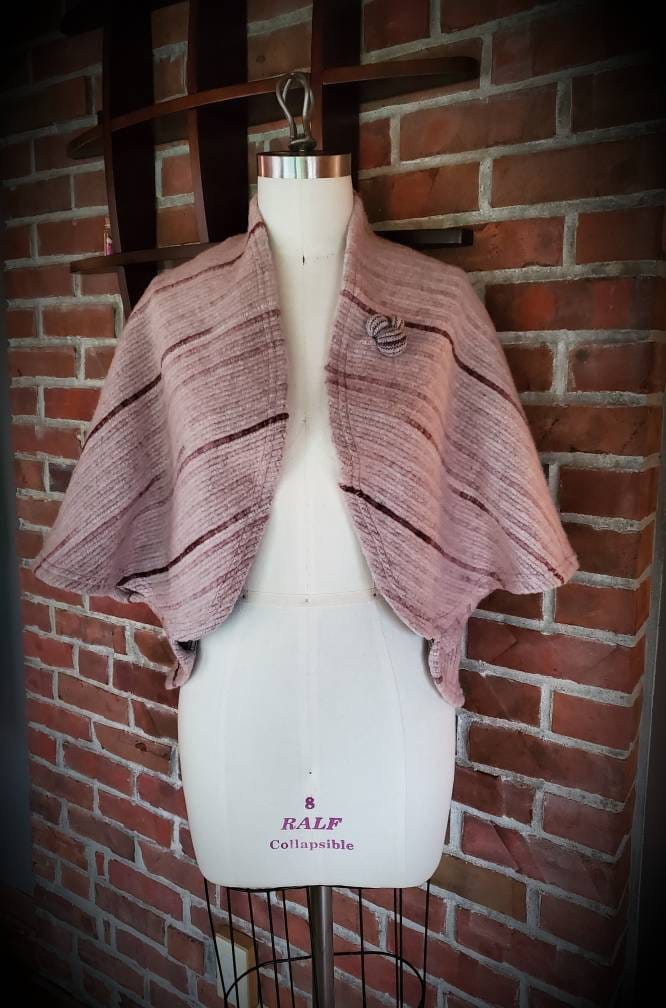 Wool Capelet Shrug in Italian Sugar Plum Sweater Knit Custom - Etsy