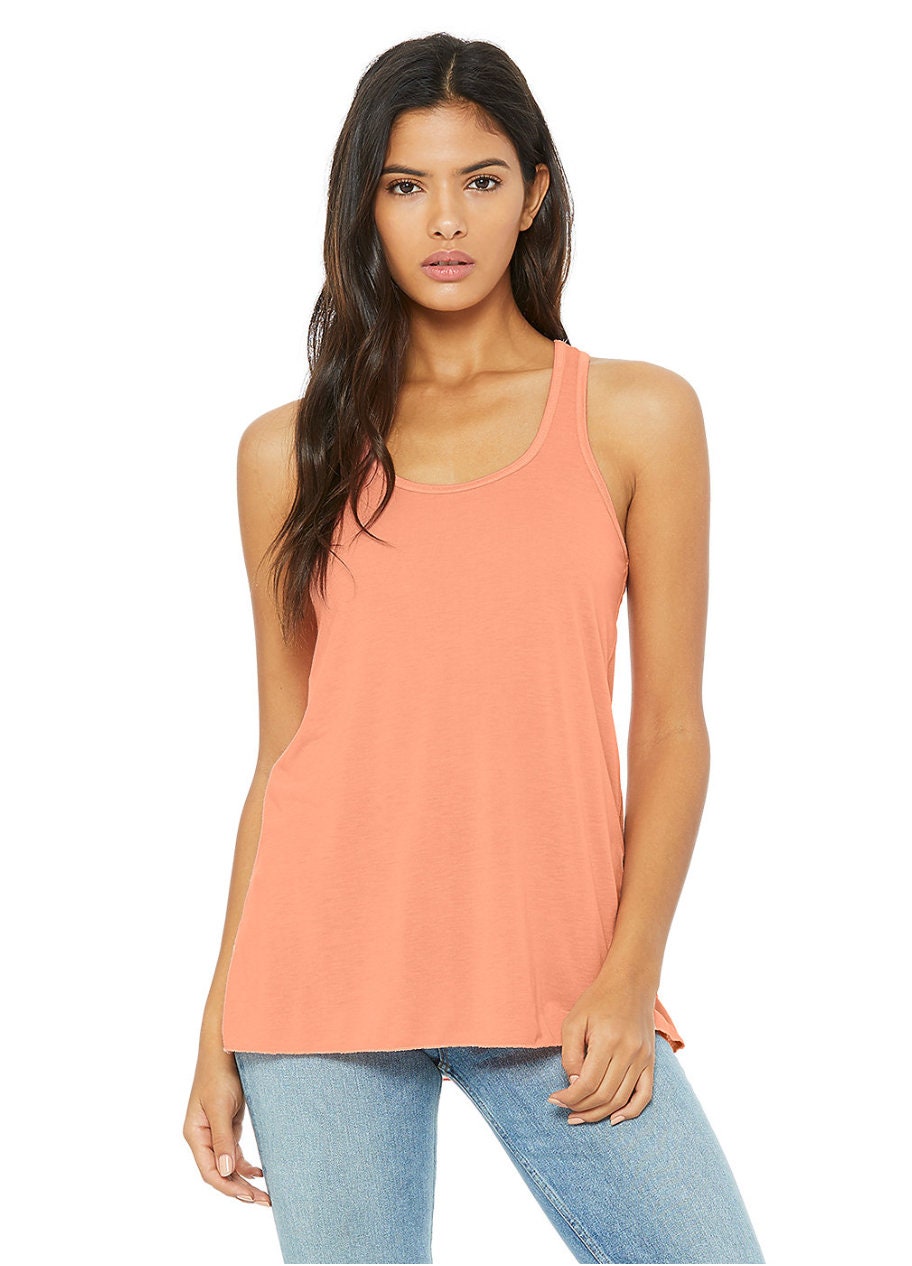 Custom Women's Flowy Racerback Tank Top Jersey Knit XS S M L XL