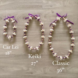 Forever Lei Pikake/Crown flower Lei: Clay, resin & Wooden Beads, Essential Oil Diffuser, Flower Lei. Includes Pikake essential oil
