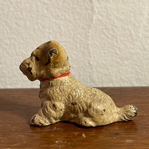 Antique Hubley Sealyham terrier dog party favor cast iron