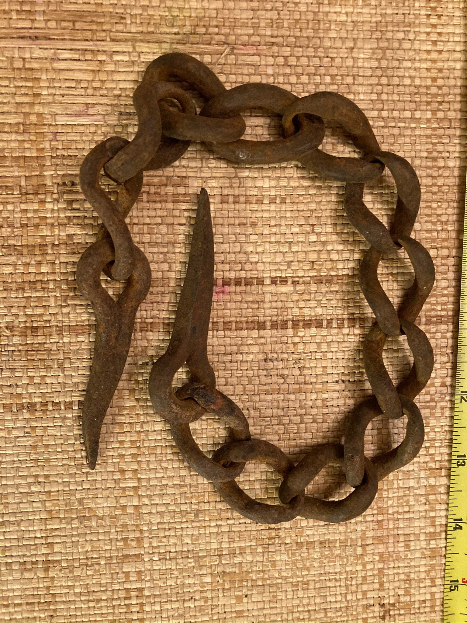 Antique Wrought Iron Chain Handle for a Bucket or Firkin 