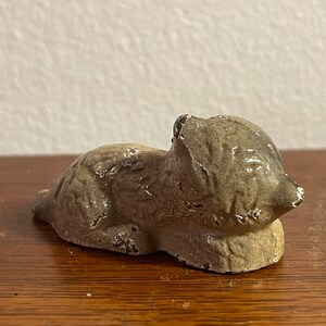 Antique Wilton white sleeping cat cast iron