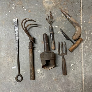 Antique and Vintage Gardening Tools hand forged