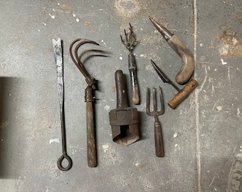 Antique and Vintage Gardening Tools hand forged