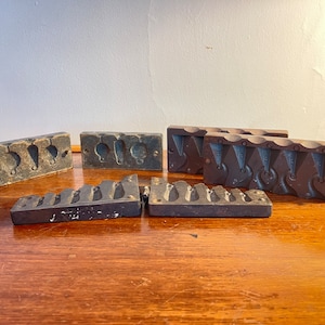 Bronze and Iron Sinker Molds — set of 3