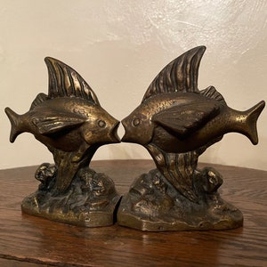 Gorgeous vintage fish Bookends exceptionally beautiful