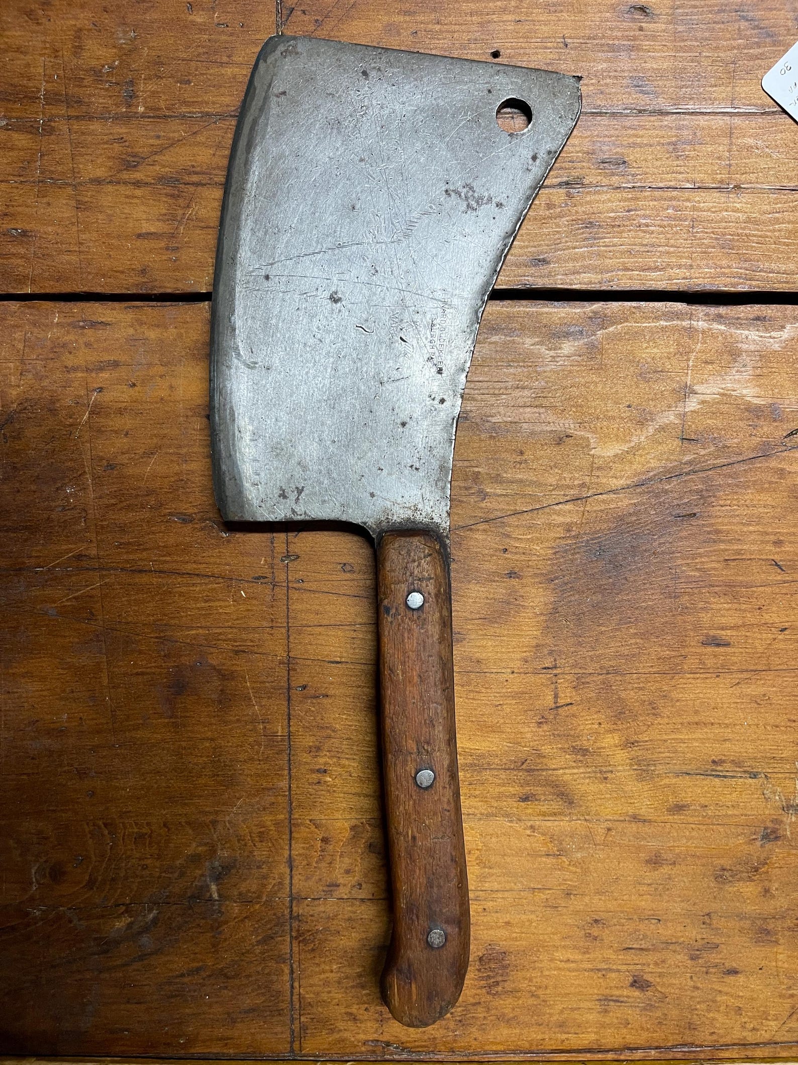 Signed Antique Cleaver — Ernard Gloeckler, Pittsburg, Pennsylvania 7 ...