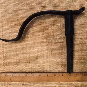 Early Wrought Iron Step or Wall Mounted Boot Scraper large size with terminal arrow