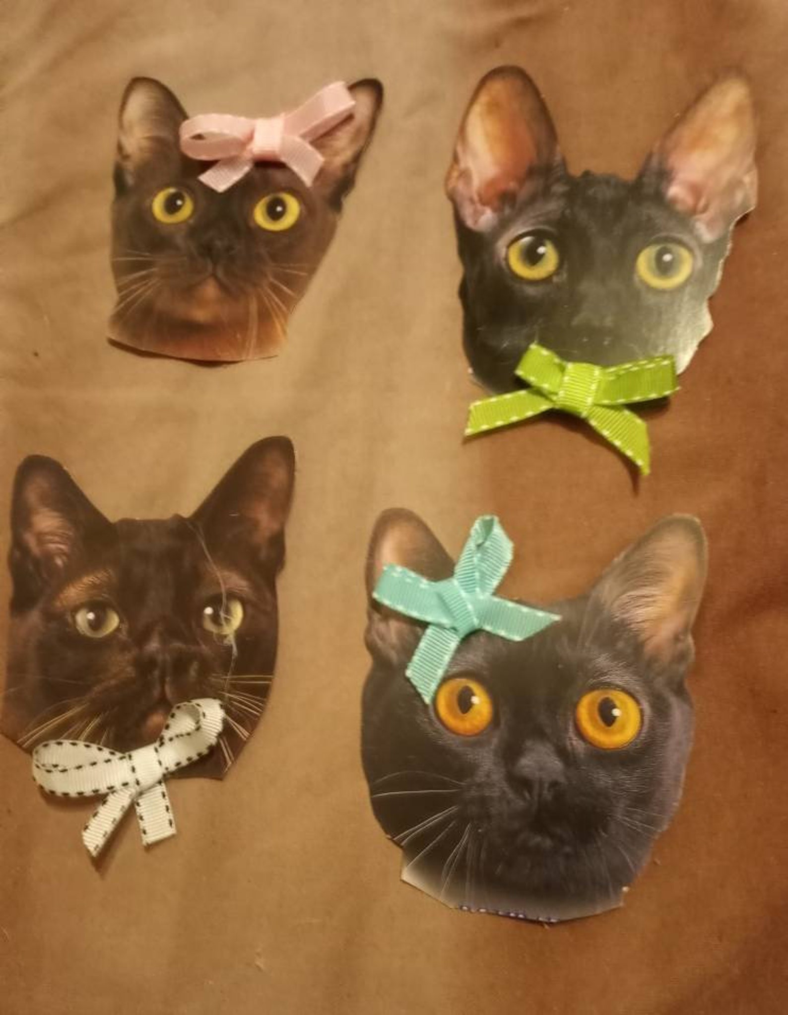 Set of 4 cat Etsy