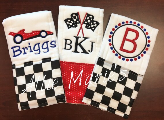 personalized burp cloths boy