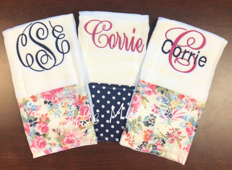 personalized baby burp cloths