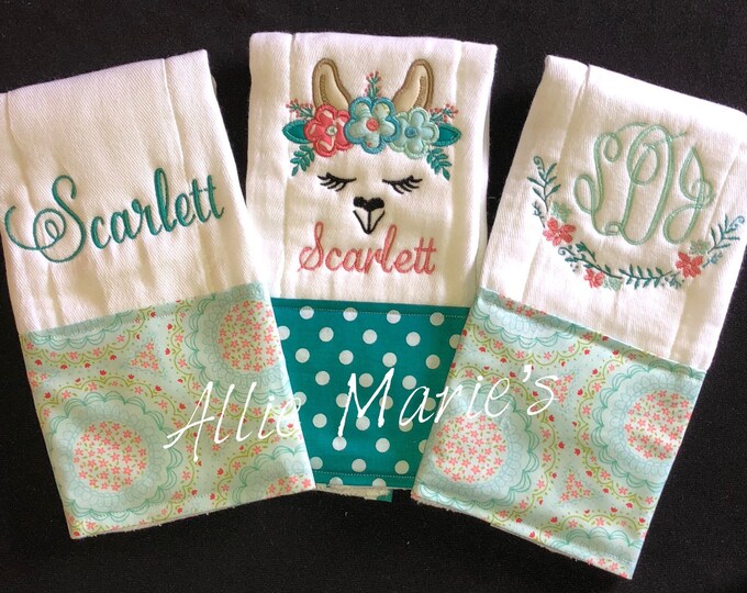 Baby Burp Cloth, Burp Cloths, Embroidered Burp Cloths, Personalized