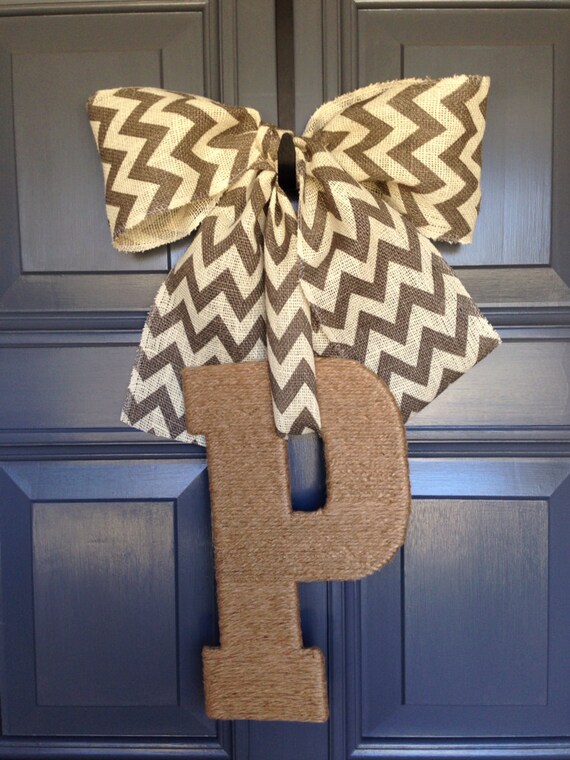 Download Items similar to Jute Wrapped Letter P Monogram Initial ...