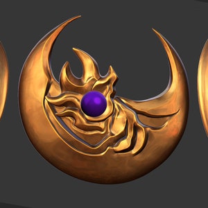 Astrologian Welkin Attire Crescent Moon Cosplay Prop 3D Model