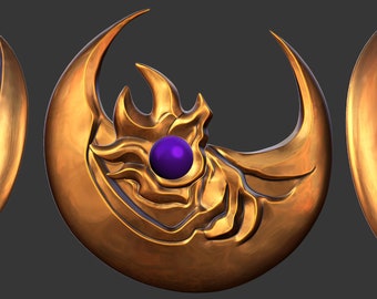 Astrologian Welkin Attire Crescent Moon Cosplay Prop 3D Model