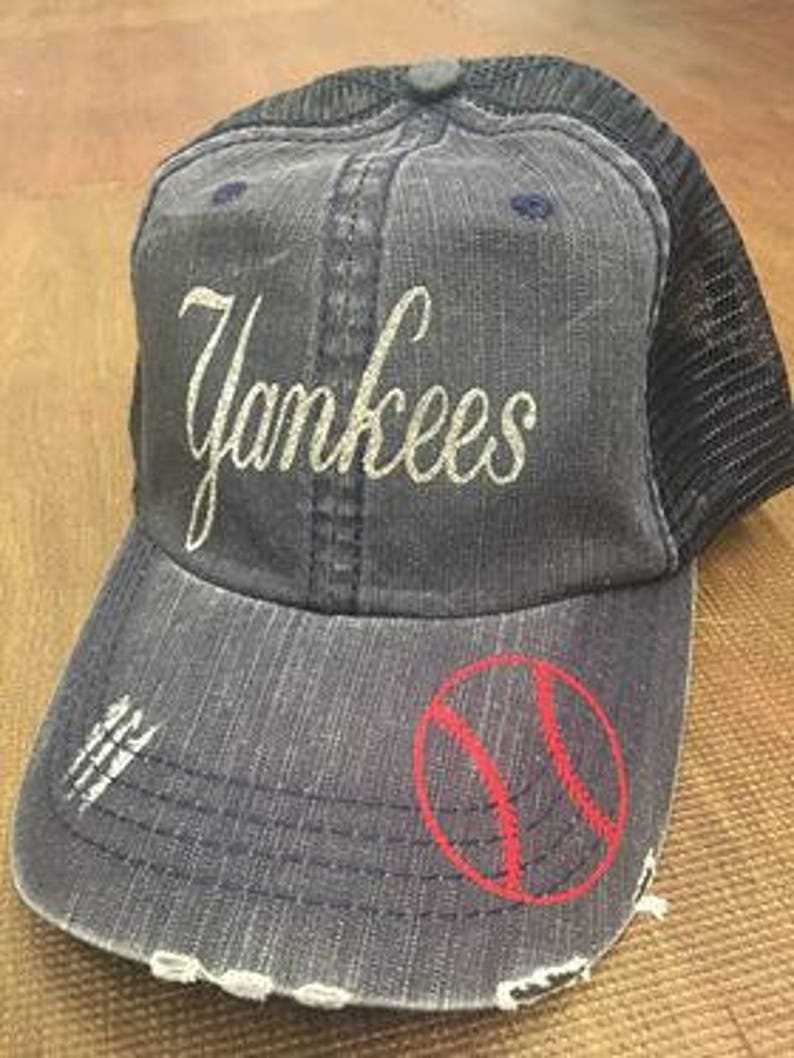 NY Yankees Hat Ladies Yankee Hat Yankees baseball cap Etsy