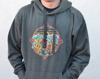 Joshua Tree Hoodie - Mens Metallic Screen Print Pullover