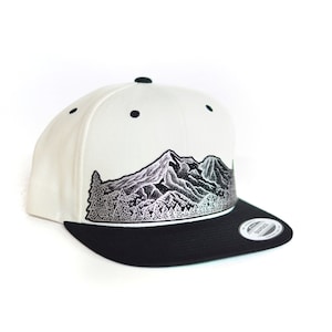 Mount Shasta Snapback Hat – Laser Engraved Faux Leather Patch