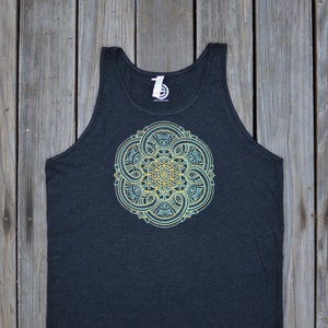 Glow in the Dark Flower of Life Tank Top - Sacred Geometry Tank Top